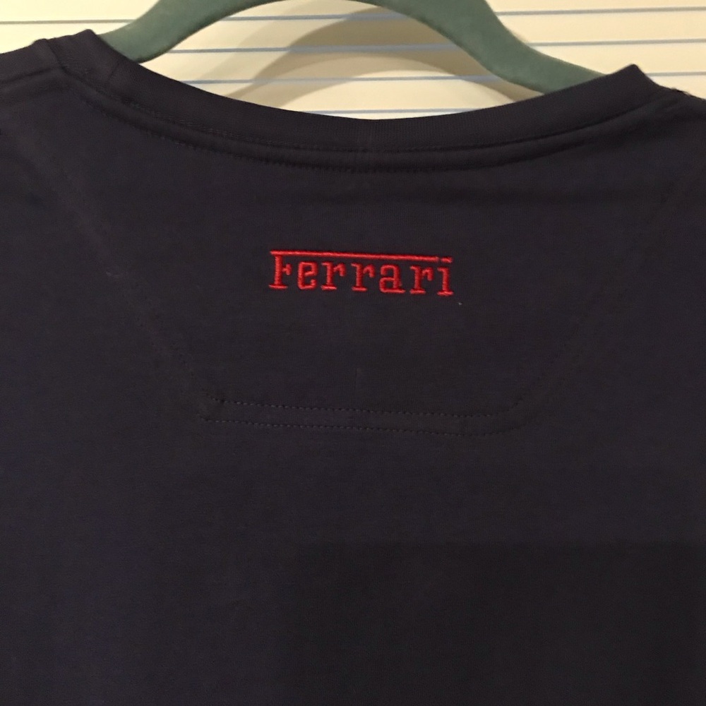 NWT Ferrari Navy Blue Men's Shirt, Size XL - Picture 3 of 7